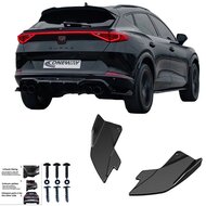 Oneway Achterbumperskirts (Hoeken) passend voor Cupra Formentor 2020-2024 &amp; Facelift 2024- - Versie 2 - Glanzend zwart