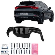 Oneway Achterbumperskirt (Diffuser) passend voor Cupra Formentor 2020-2024 excl. VZ5 - Versie 2 - Glanzend zwart