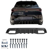Oneway Achterbumperskirt (Diffuser) passend voor Cupra Leon HB MK1 2020- - Glanzend zwart