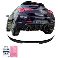 Oneway Dakspoiler (Cap) passend voor Alfa Romeo Giulietta 2010-2020 - Glanzend zwart