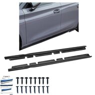 Oneway Set Sideskirts passend voor Seat Leon IV HB/ST FR &amp; Cupra Leon HB/ST 2020- - Glanzend zwart