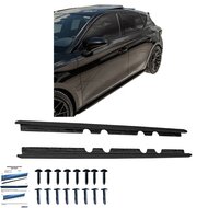 Oneway Set Sideskirts passend voor Seat Leon IV HB/ST FR &amp; Cupra Leon HB/ST 2020- - Glanzend zwart