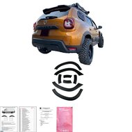 Oneway Set spatbordverbreders (Trims) passend voor Dacia Duster II 2018-2024 - Matzwart