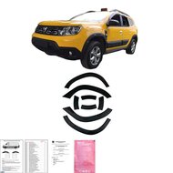 Oneway Set spatbordverbreders (Trims) passend voor Dacia Duster II 2018-2024 (Off-Road) - Matzwart