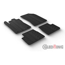 Gledring Rubbermatten passend voor Citroën C3 2016-2024 (T profiel 4-delig + montageclips)