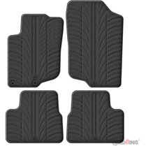 Gledring Rubbermatten passend voor Peugeot 207 2006- (T profiel 4-delig + montageclips)