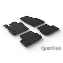  Gledring Rubbermatten passend voor Seat Ibiza 6F 5-deurs 6/2017- & Seat Arona 11/2017- (T profiel 4-delig + montageclips)