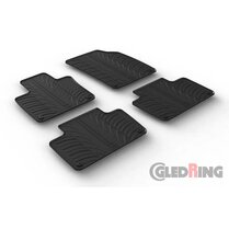 Gledring Rubbermatten passend voor Volvo XC90 3/2015- (T profiel 4-delig + montageclips)