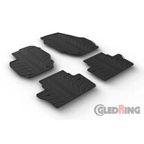 Gledring Rubbermatten passend voor Volvo V70/XC70 2007-2016 (T profiel 4-delig + montageclips)