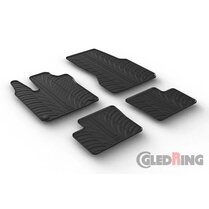 Gledring Rubbermatten passend voor Smart ForFour 453 2014- (T profiel 4-delig + montageclips)