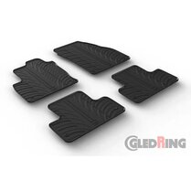 Gledring Rubbermatten passend voor Range Rover Evoque 2011-2019 (T profiel 4-delig + montageclips)