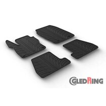 Gledring Rubbermatten passend voor Ford Focus 3/5 deurs (T profiel 4-delig + montageclips)