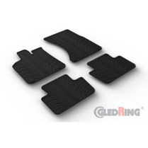 Gledring Rubbermatten passend voor Porsche Macan (95B) 2014- (T profiel 4-delig + montageclips)