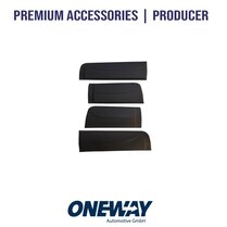 Oneway Set deurpanelen passend voor Ford Ranger T6/T7/T8 2012-2022 - Matzwart