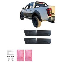 Oneway Set deurpanelen passend voor Nissan Navara NP300 (D23) 2014-2021 (Jumbo) - Matzwart