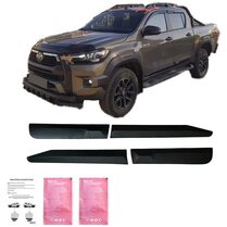 Oneway Set deurpanelen passend voor Toyota Hilux 8e Gen. 2015- - Versie 2 - Matzwart