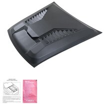 Oneway Motorkapluchtinlaat (Scoop) passend voor Toyota Hilux 8e Gen. 2015-2020 - Versie 2 - Matzwart