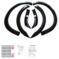 Oneway Set spatbordverbreders (Fender Flares) passend voor Ford Ranger T8 2019-2022 (met Tape) - Matzwart