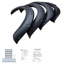 Oneway Set spatbordverbreders (Fender Flares) passend voor Ford Ranger T6/T7/T8 2012-2022 - Matzwart
