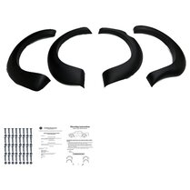 Oneway Set spatbordverbreders (Fender Flares) passend voor Nissan Navara D40 2005-2010 - Matzwart