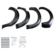 Oneway Set spatbordverbreders (Fender Flares) passend voor Nissan Navara D40 Facelift 2010-2014 - Matzwart