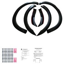 Oneway Set spatbordverbreders (Fender Flares) passend voor Ford Ranger T6/T7 2012-2019 (met Tape) - Matzwart