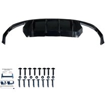  Oneway Achterbumperskirt (Diffuser) passend voor Skoda Octavia IV RS HB/Kombi 2020- - Glanzend zwart