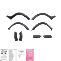 Oneway Set spatbordverbreders (Trims) passend voor Dacia Duster I 2010-2017 - Matzwart