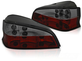 Achterlichten rood/smoke passend voor Peugeot 106 rood/smoke model 1996 - 1998